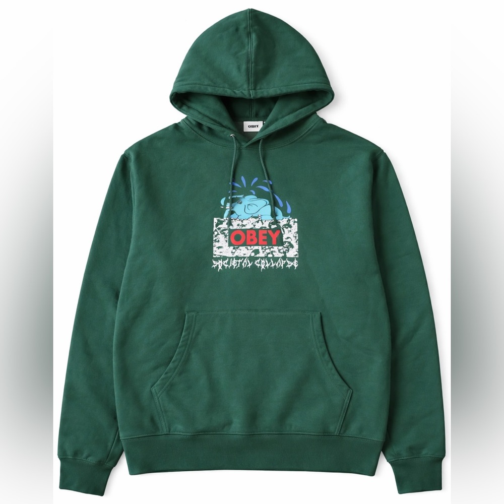Obey Graphic Hoodie – Forest Green – Size XL